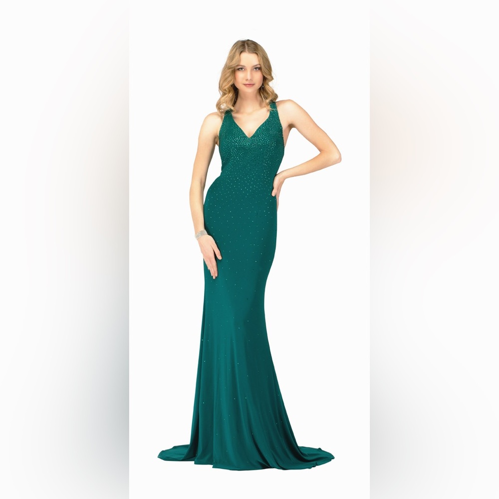 NWT Abby Paris Teal Bridal/Bridesmaids Gown STYLE #981010 Size 12